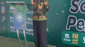 Dyah Lantasi, Kabid Pemberdayaan Sosial Dinas Sosial Pemkab Jombang, mewakili kepada dinas dalam acara pembukaan sosialisasi pembinaan pengelola LKS/LKSA di MCC LKSA, Jombang, Kamis, 18 Juni 2026. Foto: kredonews.com/ priyo suwarno