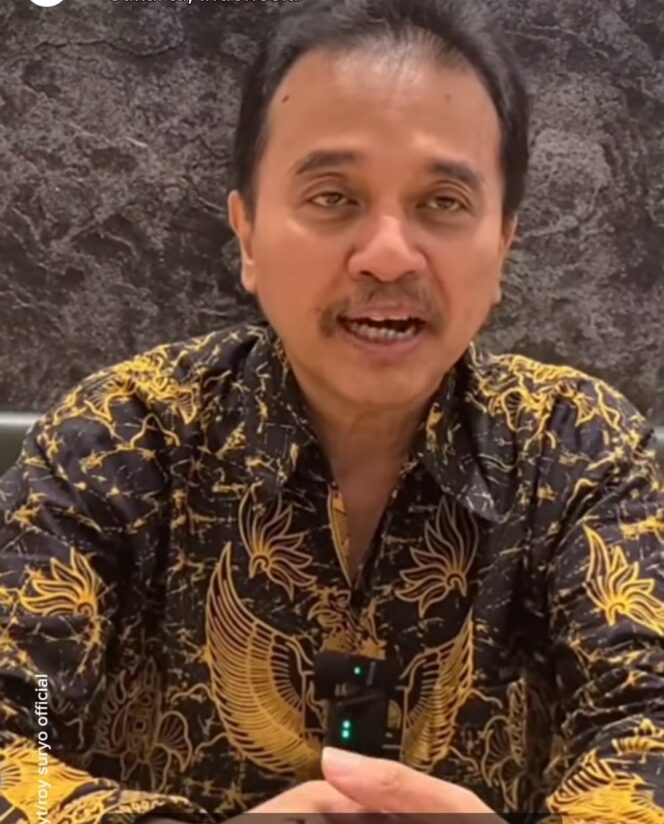 
					Tersangka Roy Suryo konferensi pers, pukul 18 .00 WIB, usai ditetapkan status tahanan luar oleh Kejajsaan, Senin 22 Juni 2026. Foto: instagram@suaraakarrumput