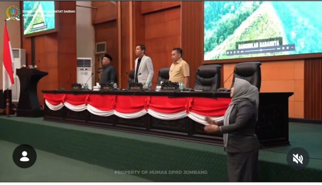 
					DPRD Jombang menggelar rapat paripurna lanjutan, tentang jawaban eksekutif tentang pertanggungjawaban APBD Jombang 2025. Foto: instagram@dprd_jombang