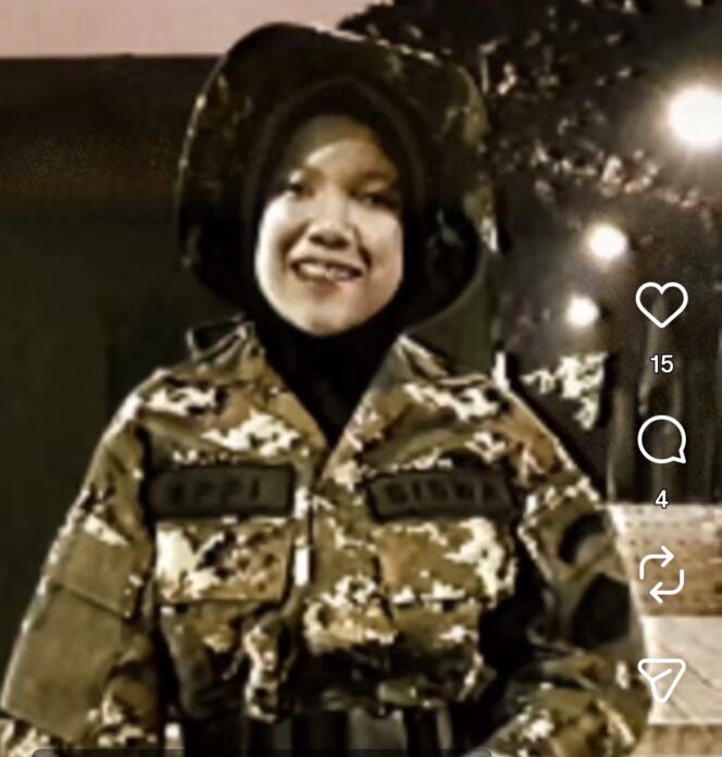 
					Foto mendiang Novia Ramadani Sihotang yang meninggal dunia saat mengikuti latihan dasar militer (Lasarmil) untul menjadi calon manajer KDMP. Foto: instagram@barisanmuda