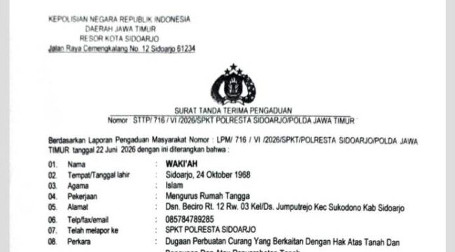 Laporan ke polisi