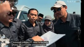 Komisi B DPRD Jombang ke area pembangunan kawasan industri PT Java Fortis. Foto: ist
