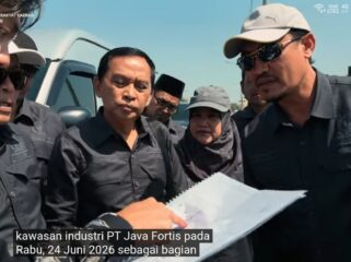 Komisi B DPRD Jombang ke area pembangunan kawasan industri PT Java Fortis. Foto: ist