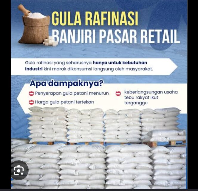 
					Pemerintah izinkan impor gula rafinasi, tetapi dilarang langsung dijual ke konsumen. Foto: ist