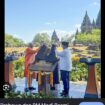 PM India, Narendra Modi melakukan perjlanan khusus ke candi Prambanan, Kalten, Jateng. Disana ia menandatangani prasasti kerja sama untuk melestarikan candi Syiwa itu, Rabu 8 Juli 2026. Foto: ist