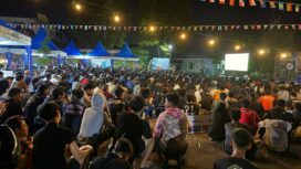 Suguhan pertandingan sepakbola Piala Dunia melahirkam acara nonton bareng di Indonesia. Melahirkan perputaran ekonomi langsung Rp5 triliun. Foto: ist