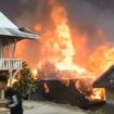 Terbakar hrbat kampung adat Kasepuhan Ciptamulya, tepatnya RT 05 dan RT 07 RW 02, Desa Sirnaresmi, Kecamatan Cisolok, Kabupaten Sukabumi, Jawa Barat, pada Sabtu, 25 Juli 2026, sekitar pukul 13.00 hingga 14.00 WIB. Foto: ist