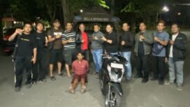 tim gabungan Polsek Jombang dan Polres Jombang saat berhasil membekuk pelaku