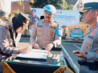 Acara Sertijab Kasatlantas Kediri