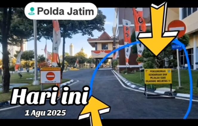 
					Pengacara Lesanpuro, Malabg, Ningtyas Hesti unggah video du akun medsos, menyoal mansua dilarang melewati jalan di depan kantor utama Kapolda Jatim. Foto: instagram@nisgtyashesti