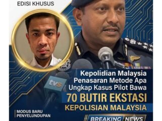 Direktur Departemen Investigasi Kriminal Narkotika (NCID) Bukit Aman, Datuk Hussein Omar Khan, memberikan keterangan pers merespon penangkapan kopilot selundupkan narkoba lewat Bandara Soetta. Foto: ist