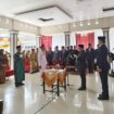 Jombang Warsubi, S.H., M.Si., dalam acara Pelantikan Kepala Desa Antar Waktu (KDAW) Desa Sumberteguh, Kecamatan Kudu, Selasa, 11 Agustus 2026. Foto: diskominfo jombang