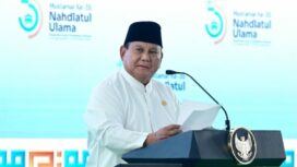 Presiden Prabowo Subianto membuka Muktamar Ke 35 NU, di Ponpes Tambakberas, Jombang, Kamis sore, 27 Agustua 2026. Foto: setneg

