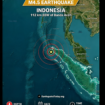 Terjadi gempa di Aceh barat daya, Rabu pagi, 30 September 2026, berkekuatan magnetudo 4.5. Foto: earthquake.today.org