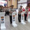 saat prosesi sertiba dua Kapolsek dan Kasihumas Polres Jombang, Selasa (1/9/2026)