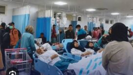 Ratusan santri dan siswa dari 19 pondok dan sekolah dirawat di delapan rumah sakit di Sidoarjo, akibat ketacunan setelah makan yang disajikan MBG Kalitengah, 2 September 2026. Foto: ist