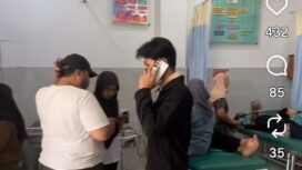 Ruang IGD RSUD Jombang dipenuhi pasien siswa SMPN1 Kabuh, yang menderita keracunan, Kamis siang 3 September 2026. Foto: jombang_infirmasi