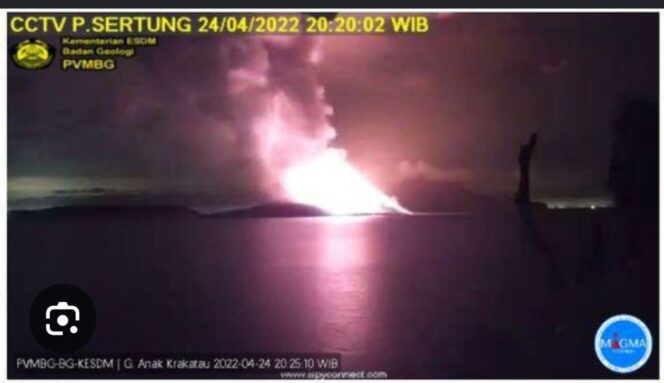 
					Gunung berapi Anak Krakatau alamo erupsi besar, semburkan lava pijar hingga 15 km, Jumat - Sabtu, 4'-5 September 2026. Foto: ist