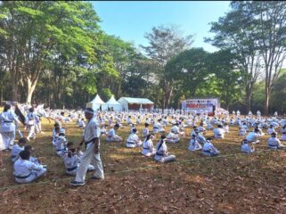 Meriah dan semarak 800 karateka lintas Kyokushin ikuti Gashuku, di Purwodadi, Pasuruan. Foto: ist
