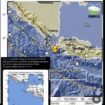 Setelah erupsi semburkan magma vulkanik 15.000 mter, kini kondisi air laut di pesisir pantai kawsan Gunung Anak Krakatau, disertai gempa magnetudo 3,8, terjadi Selasa malam, 8 September 2026. Foto: ist