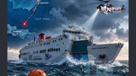 Ilustrasi kecelakaan laut KM Virgo Transport 8 di perairan laut 80 mil ke arah Banjarmasin. Foto: update nusantara