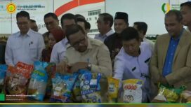 Menteri Pertanian dan Pangan, Amran Solaiman konferensi pers, ungkap hanya 2 merk dari 25 macam merk beras fortifikasi tidak sesuai SNI, wajib ditarik dari peredaran, Selasa, 15 Septembet 2026. Foto: instagram@idnnews.video