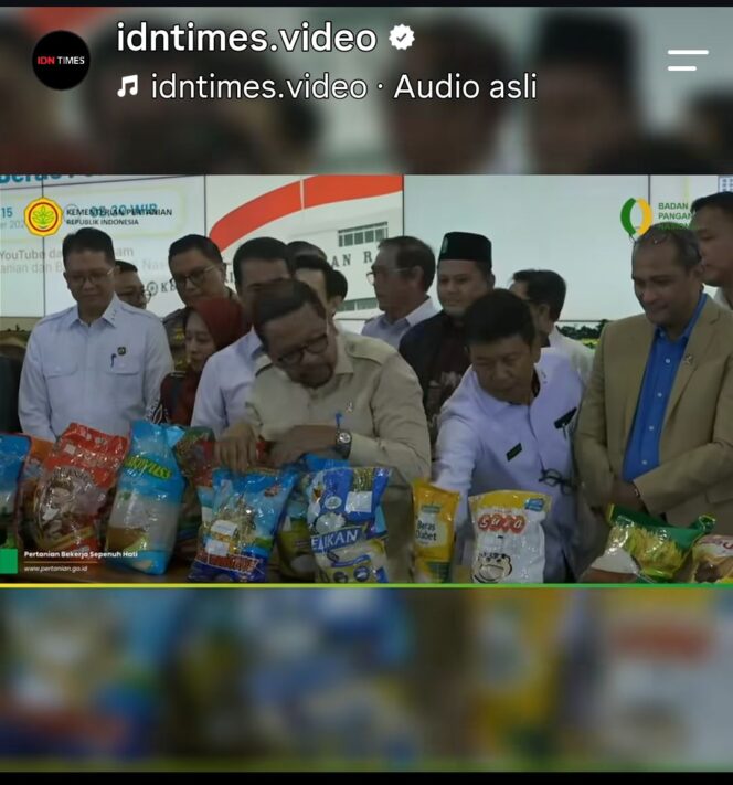 
					Menteri Pertanian dan Pangan, Amran Solaiman konferensi pers, ungkap hanya 2 merk dari 25 macam merk beras fortifikasi tidak sesuai SNI, wajib ditarik dari peredaran, Selasa, 15 Septembet 2026. Foto: instagram@idnnews.video