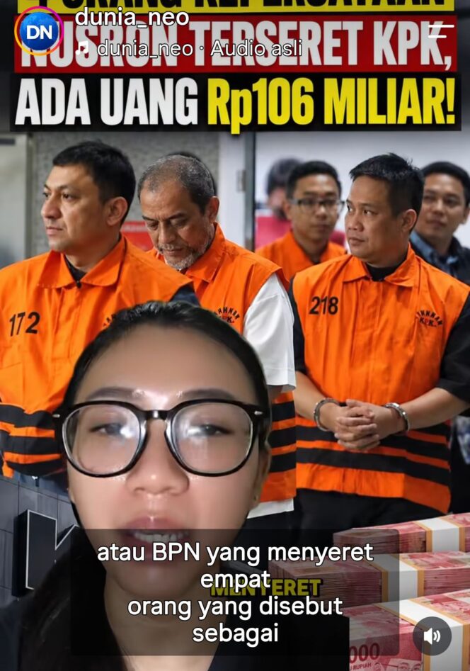
					KPK menyatakam 9 dari 17 orang yang ditangkap dalam OTT kasus pelicin buka blokir HGB, empat di antaranya adalah orang drkat Nusron Wahid. Foto: instagram@dunia_neo