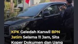 Menindaklanjuti OTT di kantor ZAtr/ BPN.Bogor, kemarin KPK geledah tiga lokasi, Kamis 24 September 2026. Foto: ist
