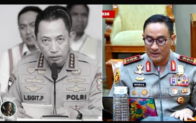 
					(Kiri) Jenderal Listyo Sigit Prabowo diberhentikan sebagai Kapolri, Presiden Prabowo ajukan pengganti Komjen Suyudi, saat ini mrnjabat sebagai Kepala BNN. Foto: ist