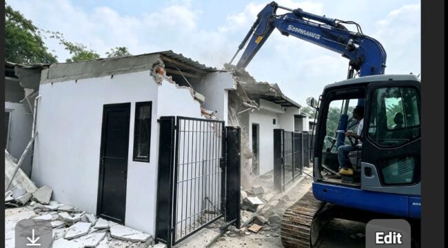 Dirjenpas Mashudi pimpin penghancuran fasilitas bangunan mewah di LP CIbinong, Rabu 30 September 2026. Foto: ist