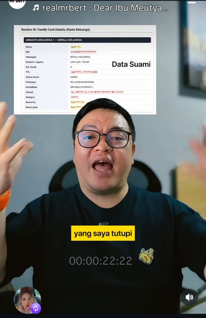 
					Setelah memunculkan data pribadi Wakil Presiden Gibran, kini Mr Bert unggah contoh nyata kebocoran data pribadi menteri Komdigi, Meutya Hafid. Tetap tidak sadar dan tidak merespon betapa negara tidak mampu melindungi hak privasi rakyatnya, termasuk wapres dan menteri komdigi. Foto: instagram@realmrbert