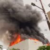 Jumat, 2 Oktober 2026, sebuah bangunan di lingkungan Ponpes Al Hikmah di Diwek, Jombang terbakar. Foto: instagram@wargajombang