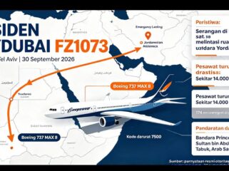 Insiden pembajakan pesawat terbang kembali terjadi, Rabu 30 September 2026. Saat copilot menikam pilot, saat penerbangan dari Dubai ke Tel Avav, Israel.  Grafis: ist