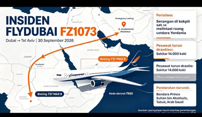 
					Insiden pembajakan pesawat terbang kembali terjadi, Rabu 30 September 2026. Saat copilot menikam pilot, saat penerbangan dari Dubai ke Tel Avav, Israel.  Grafis: ist