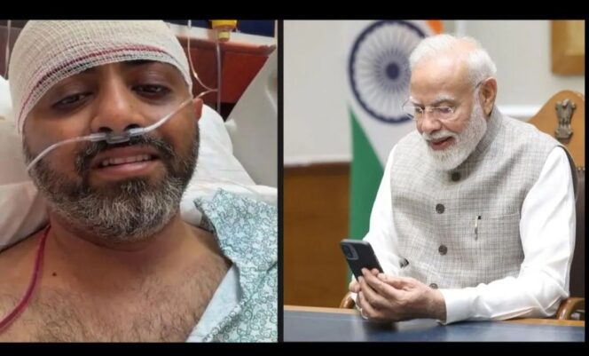 
					PM India, Narendra Modi melakukan video call dengan Kapten Pilot FlyDubai, Smit Machchhar, Jumat 2 Oktober 2026. Foto: ist