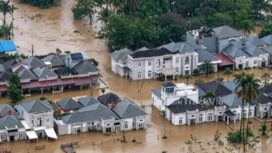 Pemandangan dari udara akibat dari hujsn hidrometeorologi menimpa Padang, Sumatera Barat, awal Oktober 2026. Foto: AFU.id