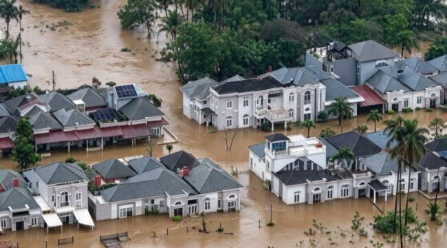 Pemandangan dari udara akibat dari hujsn hidrometeorologi menimpa Padang, Sumatera Barat, awal Oktober 2026. Foto: AFU.id