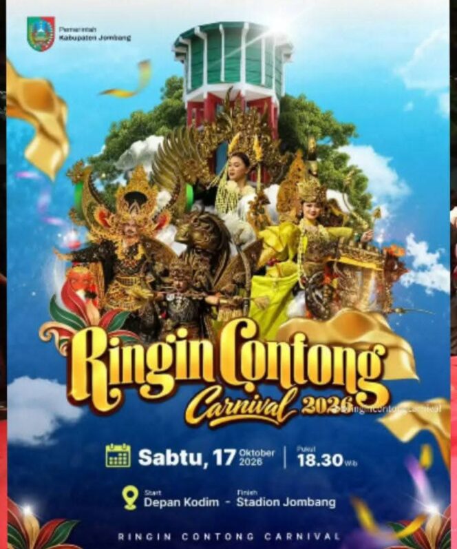 
					Peringatan hari jadi ke 116 Jombang, dimeriahkan acara di jalanan dengan tajuk: Ringin Contong Carnival 2026. Foto: ist