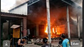 Tempat usaha kasur milil Fatkhur, di Mancilan, Mojoagung Jombang, akami kebakaran, Minggu sore, 25 Oktober 2026. Foto: instgaram@pojok_update