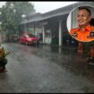 Sejenak suasam panas berubah agar sejuk dan segar, akibat hujan satu jam di sebagian wilayah Jombang, Selasa siang 27 Oktober 2026. (Insert) Kalaksa BPBD Jombang, Wiko Birawa Diaz Quintas. Foto: kredonews.com/ priyo s.