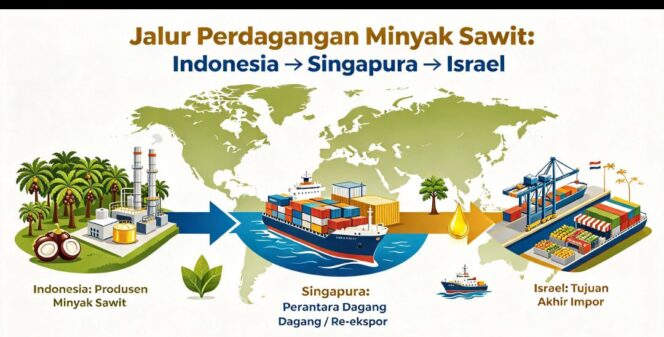 
					Indonesia adalah produsen pertanian  hutan dan tambang, akan tetapi hampir semuanya direekspor Singapura ke seluruh dunia. Singapura cerdas dan kaya raya, sedangkan RI tetap menderita. Grafis: ist